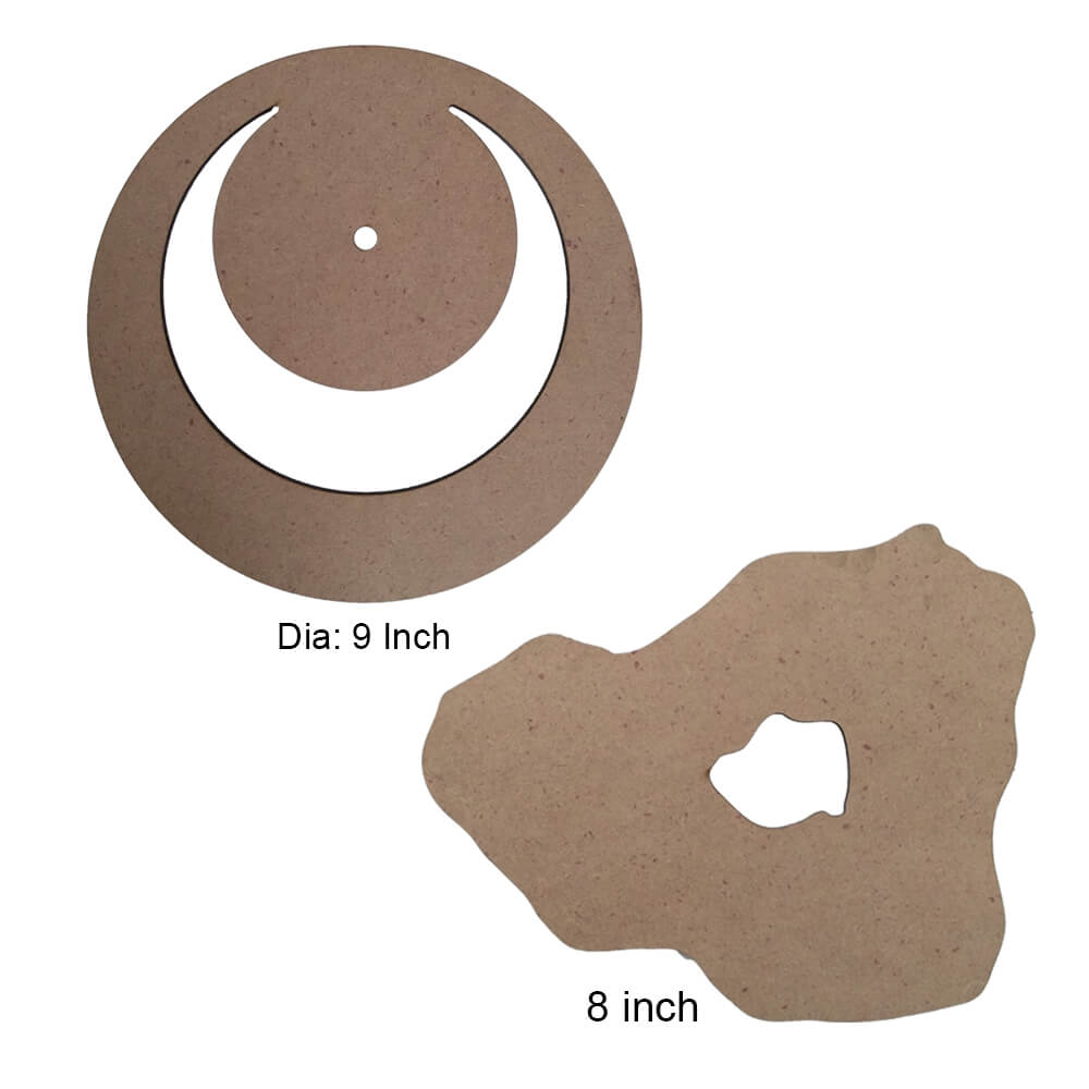 MDF Moon Clock and MDF Abstract 1 Set